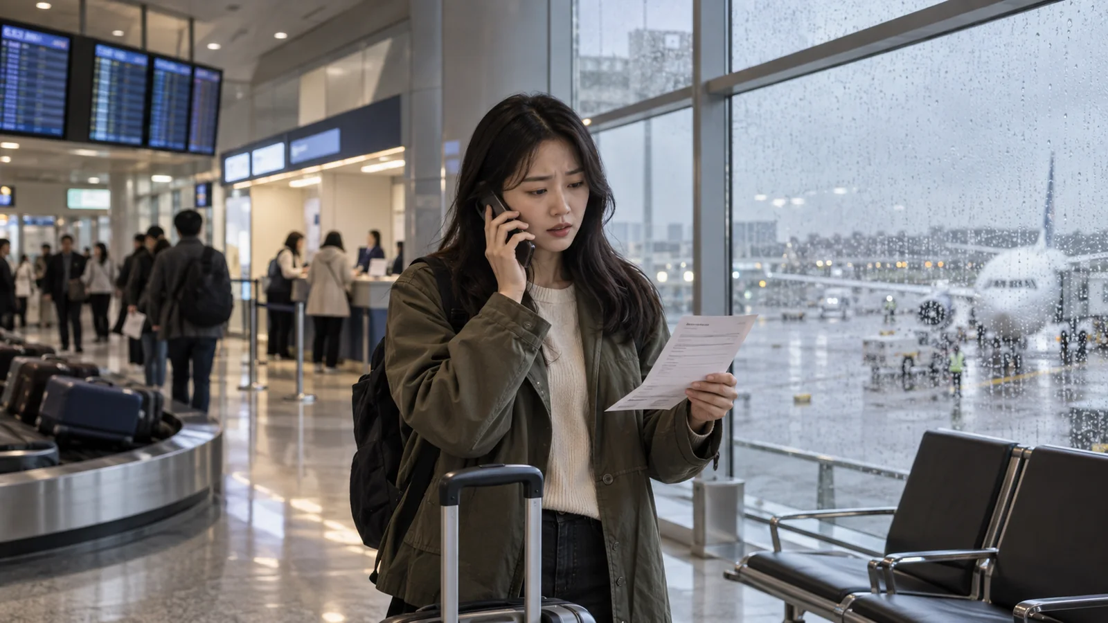 결항 직후 렌터카 업체에 취소 연락